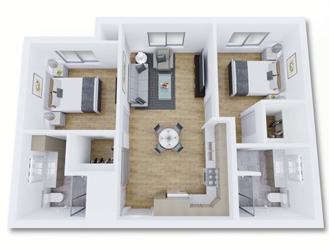 Monroe Place Apartments | 2 Bedroom 2 Bath